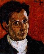 Nicolae Tonitza Self-portrait. Oil on cardboard, 0.410 x 0.360. oil painting reproduction